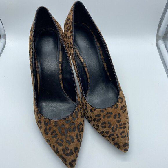 Dana Buchman Shoes - Dana Buchman Size 8.5 Genuine Suede Cheetah Heels Brown/Black "Katarina Cheetah"